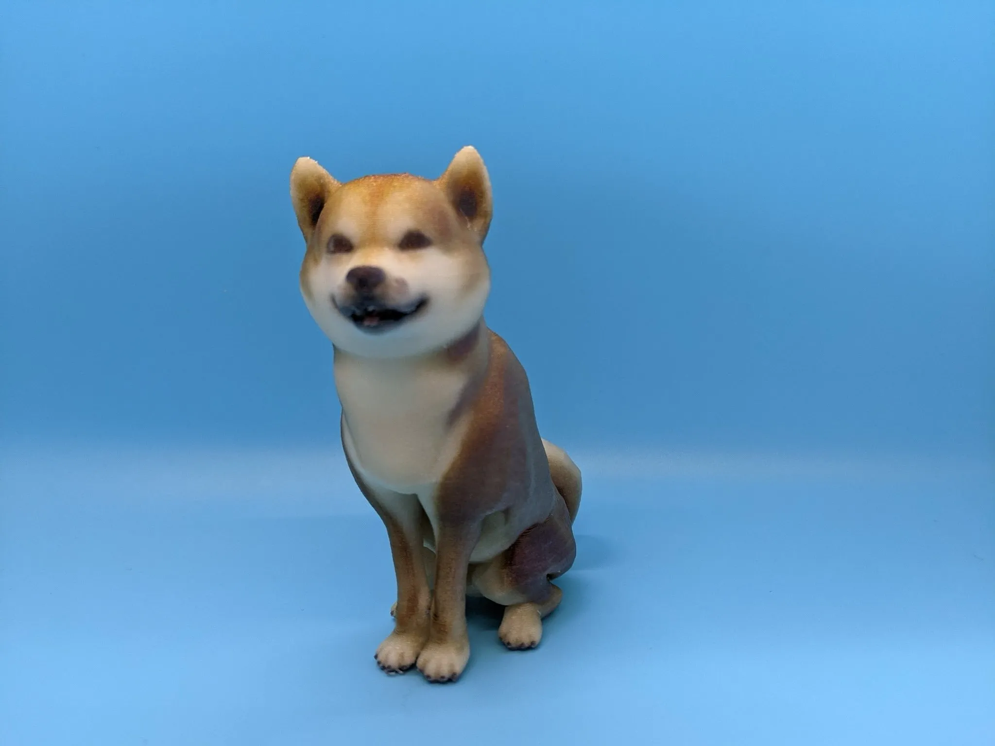 Full-color printed dog figure