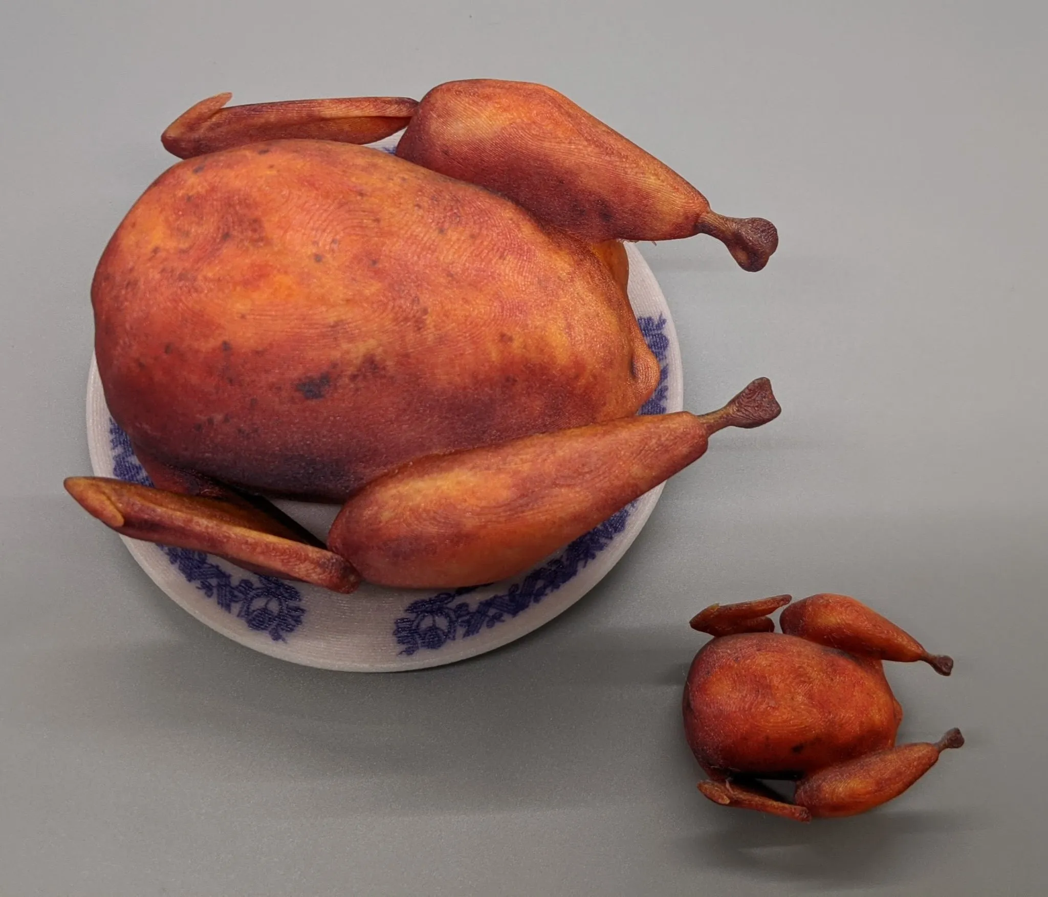 Full-color printed roast turkey model