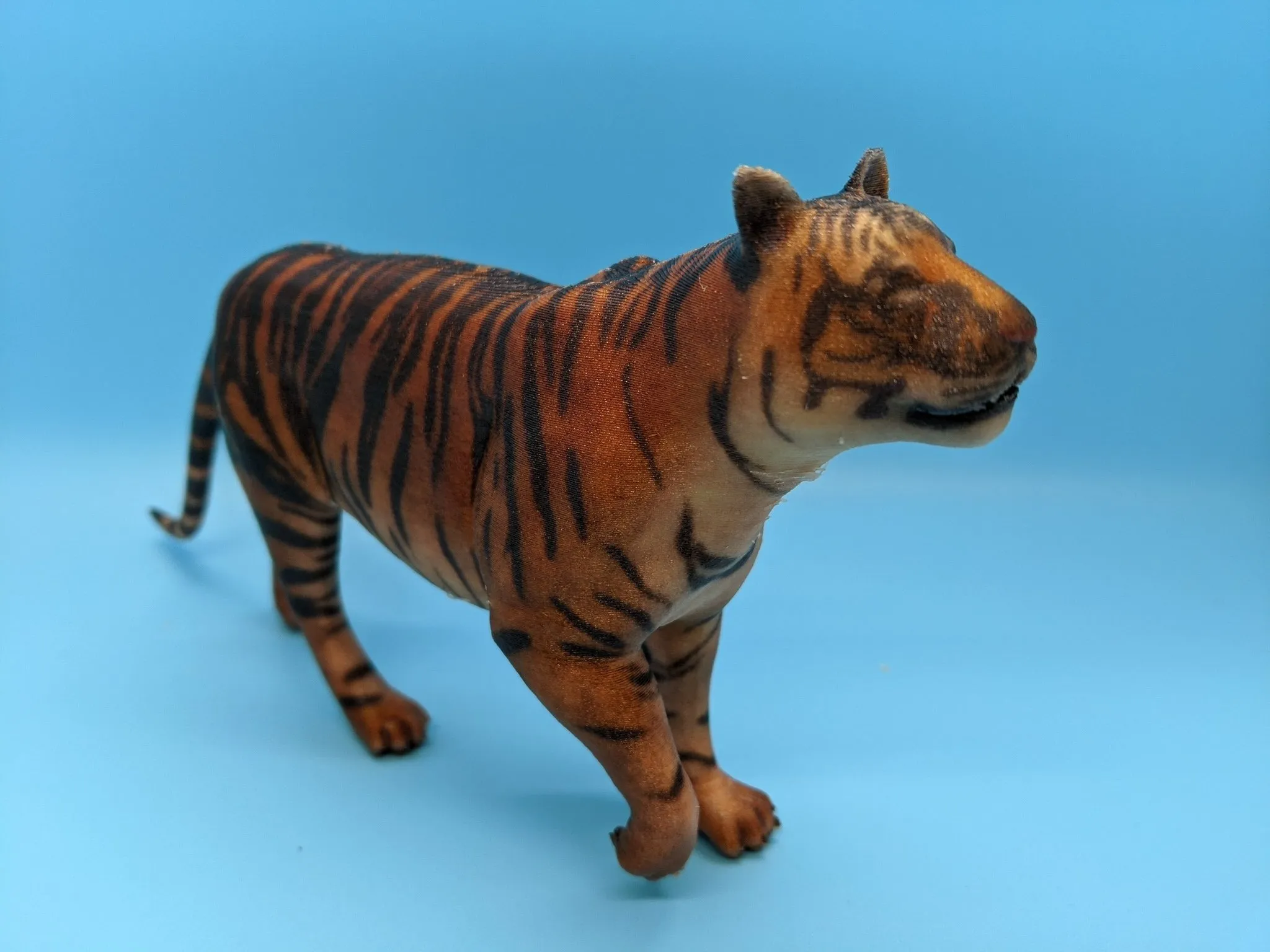 Full-color printed tiger figure